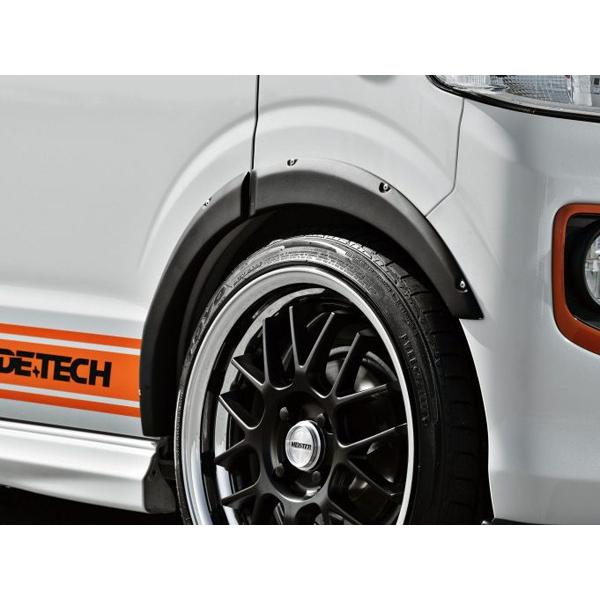 RIDE　TECH（ライドテック）　エブリィワゴン・バン（DA17W・17V）　オーバーフェンダー　6P　未塗装　アーチ約2cm下げ