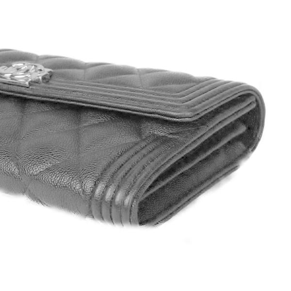 未使用品　 シャネル　CHANEL　ボーイシャネル キャビアスキン フラップロングウォレット ゴールド金具　A80286 |  | 03