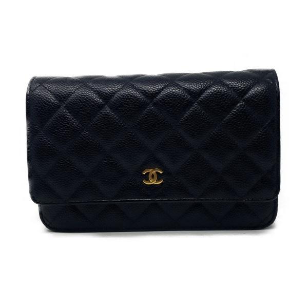 美品　シャネル　CHANEL  マトラッセ　チェーンウォレット　キャビアスキン　ブラツク　ゴールドチェーン　Ａ33814 |  | 01