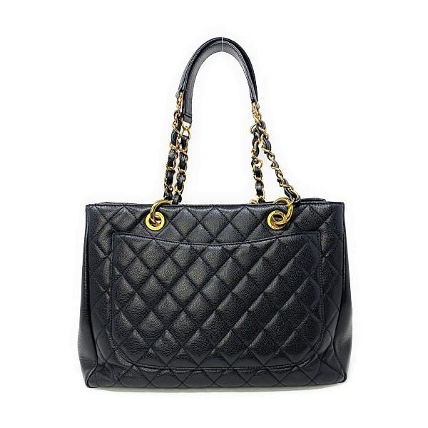 美品 シャネル CHANEL トートバッグ GST チェーントート キャビアスキン ブラック 黒  ゴールド金具　A50995 | CHANEL | 01