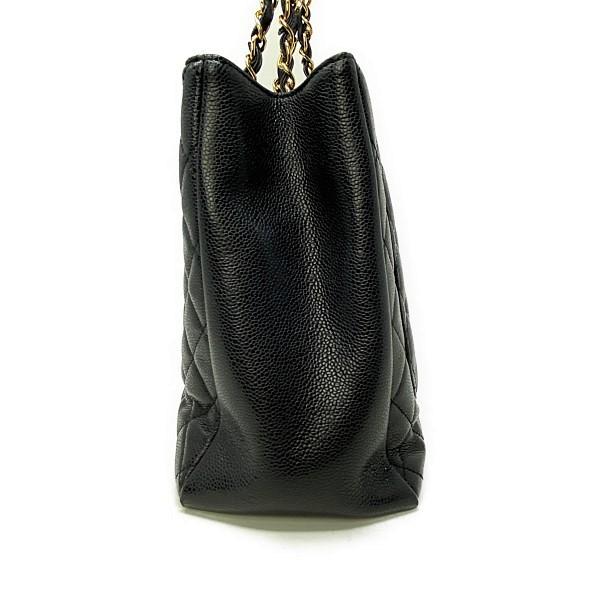 美品 シャネル CHANEL トートバッグ GST チェーントート キャビアスキン ブラック 黒  ゴールド金具　A50995 | CHANEL | 03