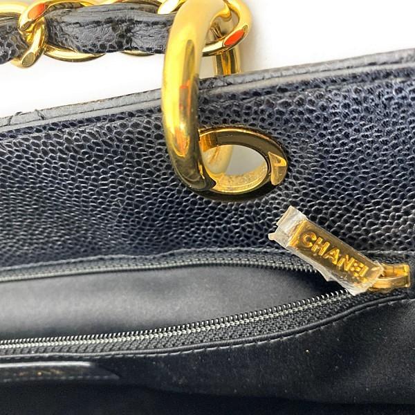 美品 シャネル CHANEL トートバッグ GST チェーントート キャビアスキン ブラック 黒  ゴールド金具　A50995 | CHANEL | 08