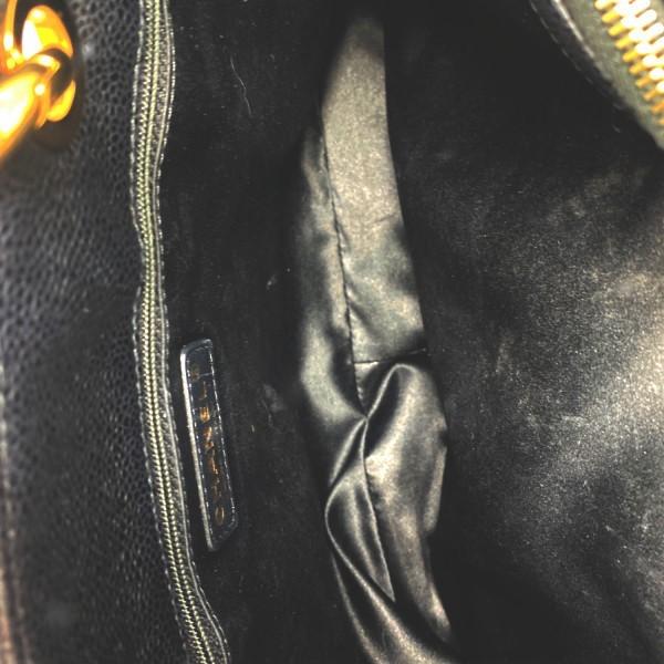 美品 シャネル CHANEL トートバッグ GST チェーントート キャビアスキン ブラック 黒  ゴールド金具　A50995 | CHANEL | 09