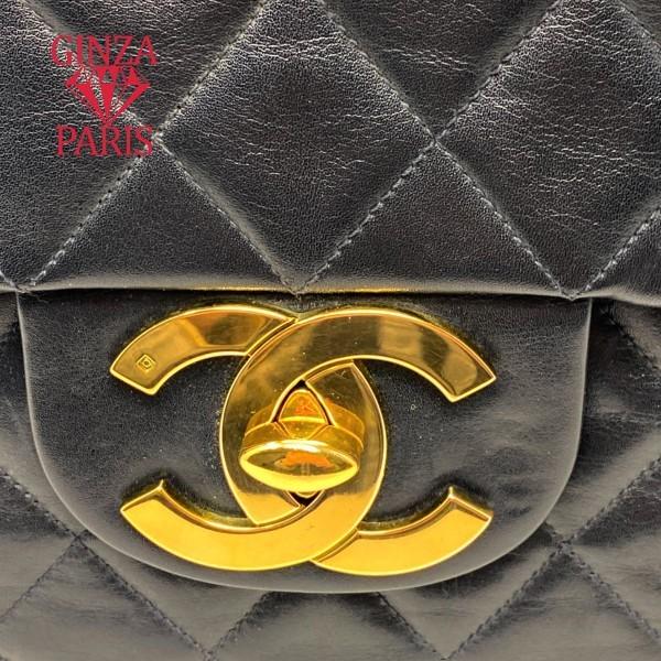 プライスオフモール　シャネル 　CHANEL　 デカマト　マトラッセ３４　ダブルチェーン　ダブルフラップ　チェーンショルダーバッグ　ラムスキン　ゴールド金具 | CHANEL | 12