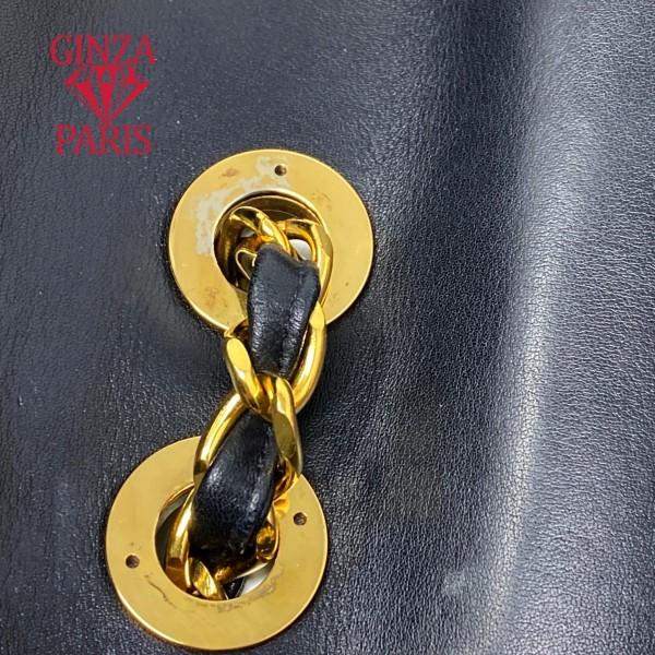 プライスオフモール　シャネル 　CHANEL　 デカマト　マトラッセ３４　ダブルチェーン　ダブルフラップ　チェーンショルダーバッグ　ラムスキン　ゴールド金具 | CHANEL | 15