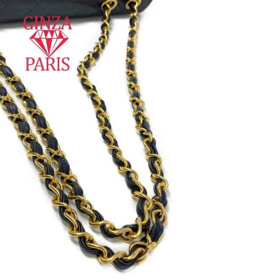 プライスオフモール　シャネル 　CHANEL　 デカマト　マトラッセ３４　ダブルチェーン　ダブルフラップ　チェーンショルダーバッグ　ラムスキン　ゴールド金具 | CHANEL | 17