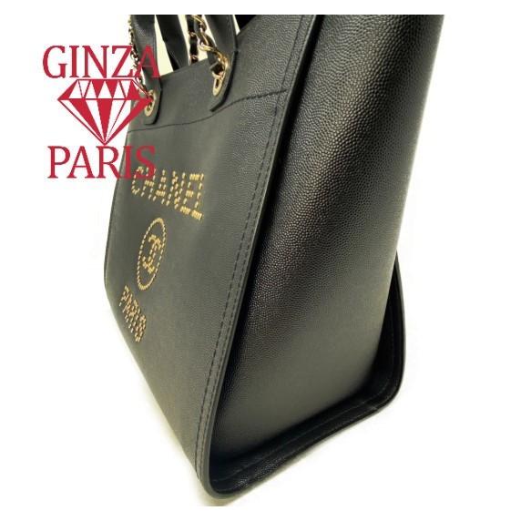 極美品　シャネル  CHANEL  ドーヴィル  ２WAY  スタッズロゴ  ショルダー　トートバッグ　ブラック　ゴールド金具　A57069 | CHANEL | 04