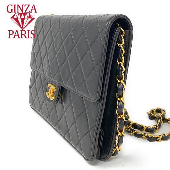 シャネル 　CHANEL　 マトラッセ　プシュロックチェーンショルダー　ラムスキン　ブラック　A03569　ゴールド金具　 | CHANEL | 03