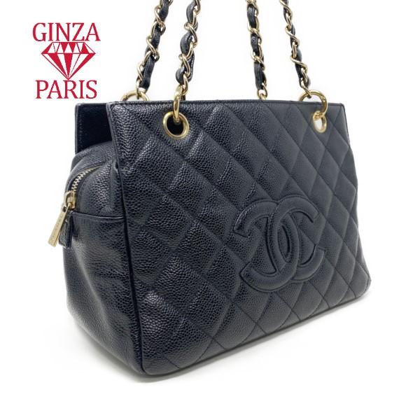 美品　シャネル CHANEL　キャビアスキン　マトラッセ　チェーン　ショルダーバッグ 　ブラック　A18004｜ginzaparis-annex｜02