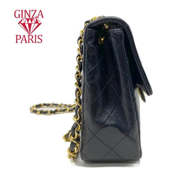 美品  シャネル  CHANEL  ミニマトラッセ20 チェーンショルダーバッグ  ラムスキン  ブラック   ゴールド金具   A01163 | マトラッセ | 04