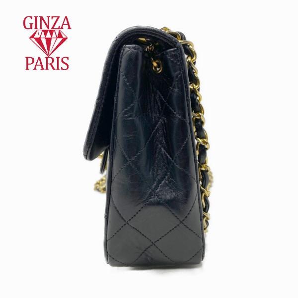 美品  シャネル  CHANEL  ミニマトラッセ20 チェーンショルダーバッグ  ラムスキン  ブラック   ゴールド金具   A01163 | マトラッセ | 05