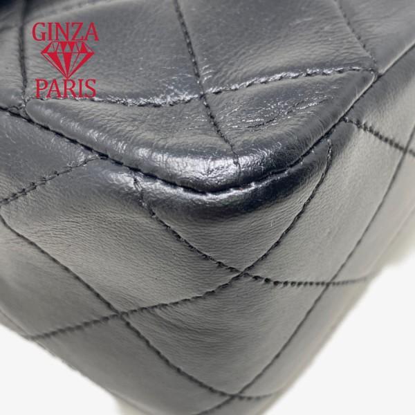 美品  シャネル  CHANEL  ミニマトラッセ20 チェーンショルダーバッグ  ラムスキン  ブラック   ゴールド金具   A01163 | マトラッセ | 07