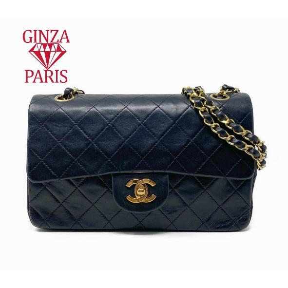 シャネル  CHANEL　マトラッセ23 Wフラップ Wチェーン ショルダーバッグ ラムスキン ブラック　ゴールド金具 | マトラッセ