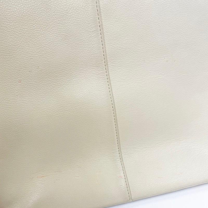 BURBERRY バーバリー ホワイト レザー ハンドバッグ ショルダーバッグ