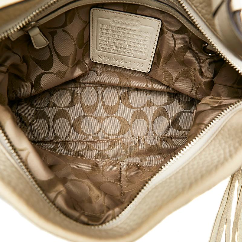 美品 OLD COACH 1429 ショルダーバッグ ベージュ 肩掛け COACH（コーチ） 1429 アイボリー レザー ショルダーバッグ レディース