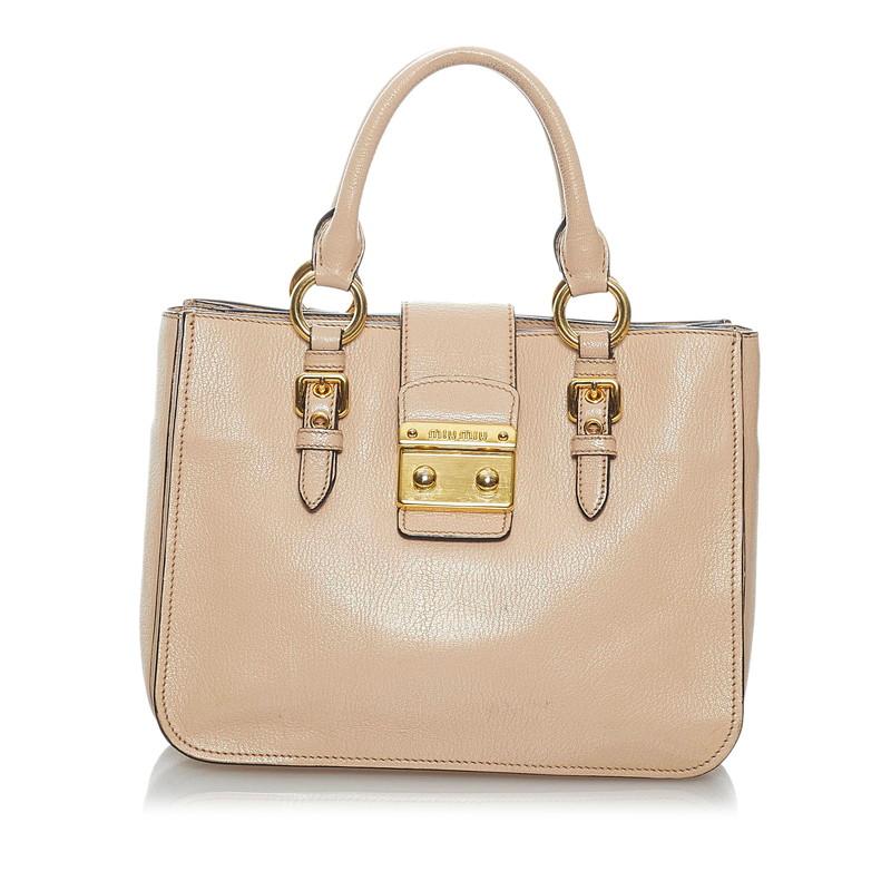 miu ミュウミュウ マドラス RN0799 ベージュ レザー miu ミュウミュウ マドラス RN0799 ベージュ レザー