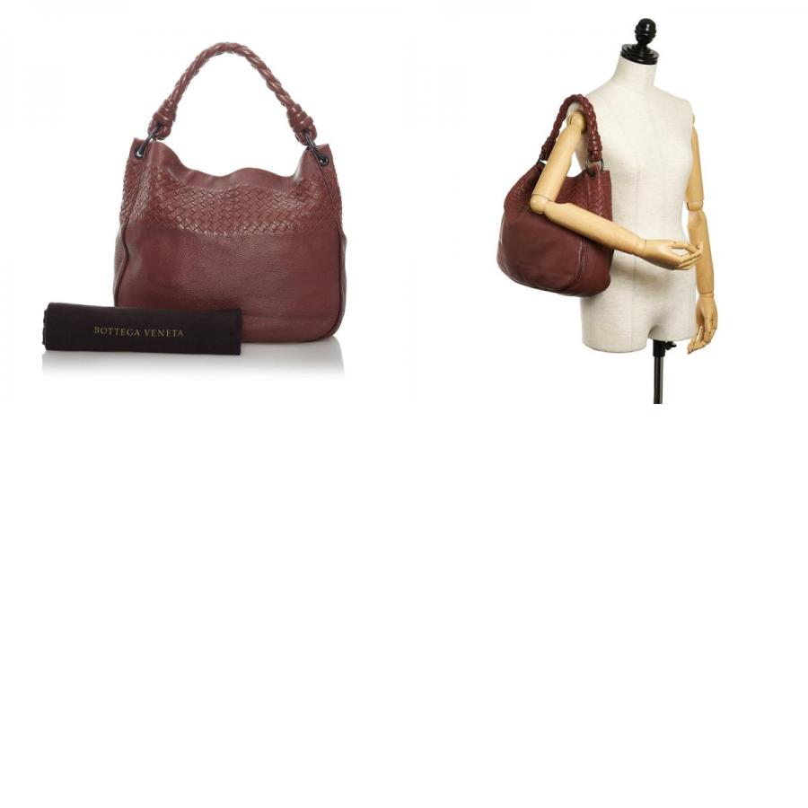 ボッテガヴェネタ BOTTEGAVENETA ショルダーバッグ イントレチャート レザー ブラウン レディース 送料無料【中古】 e61032g BOTTEGA VENETA - ボッテガヴェネタ BOTTEGAVENETA ショルダーバッグ
