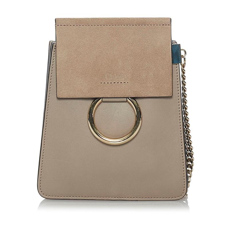 [限定SALE]Chloé クロエ ピンクベージュ レザー ショルダーバッグ Chloe クロエ ミニバッグ/チェーンショルダーバッグ バッグ