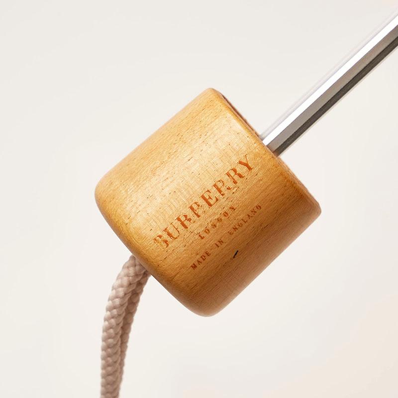 100%品質保証!バーバリー 折りたたみ傘 ノバチェック ブラウン 中古美