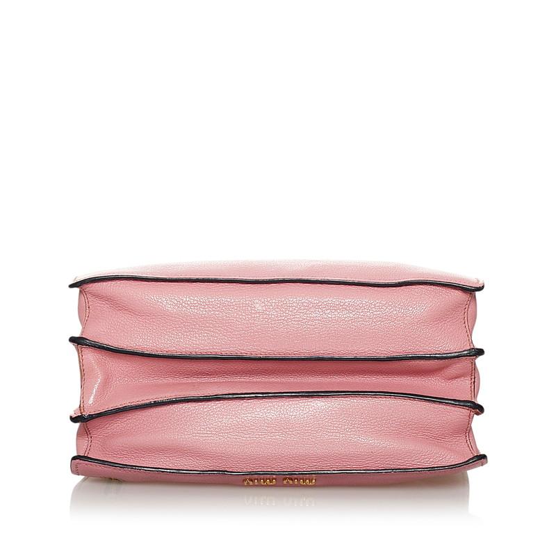 miu ミュウミュウ ピンク レザー ハンドバッグ ショルダーバッグ 2WAY 
