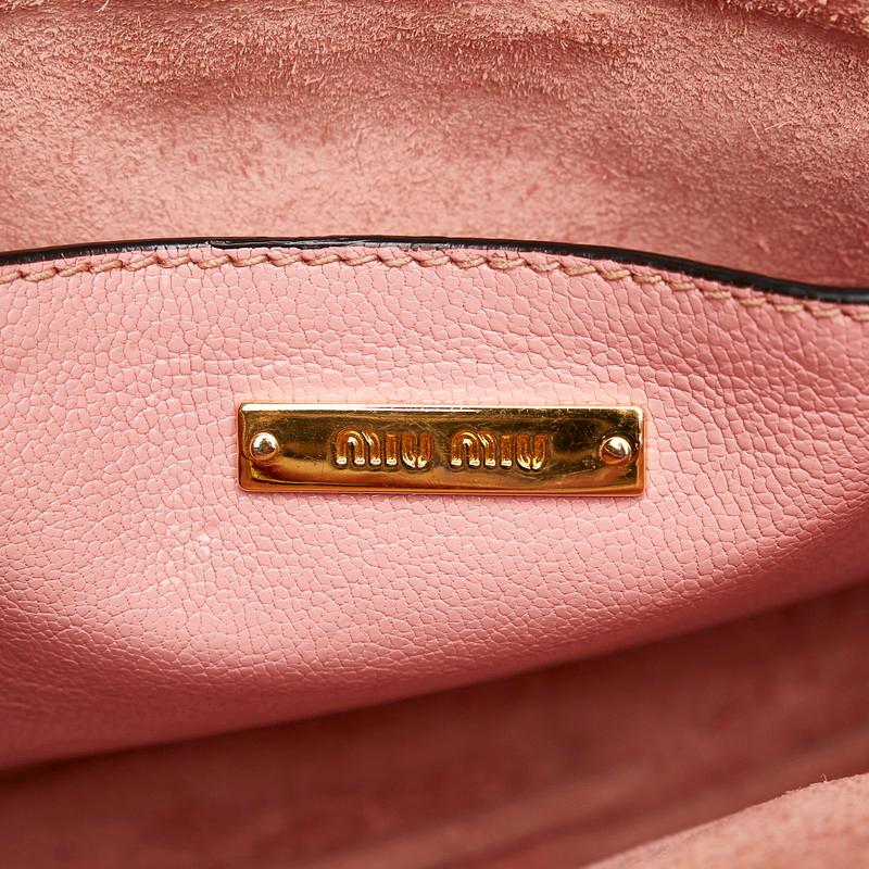 即購入OK♡MIU MIU ピンクレザーハンドバッグ miu miu（ミュウミュウ） ピンク レザー ハンドバッグ ショルダー