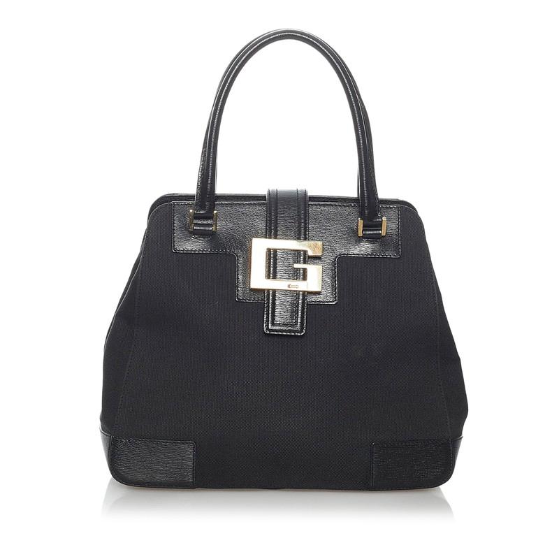 GUCCI グッチ 002 1113 ブラック キャンバス レザー