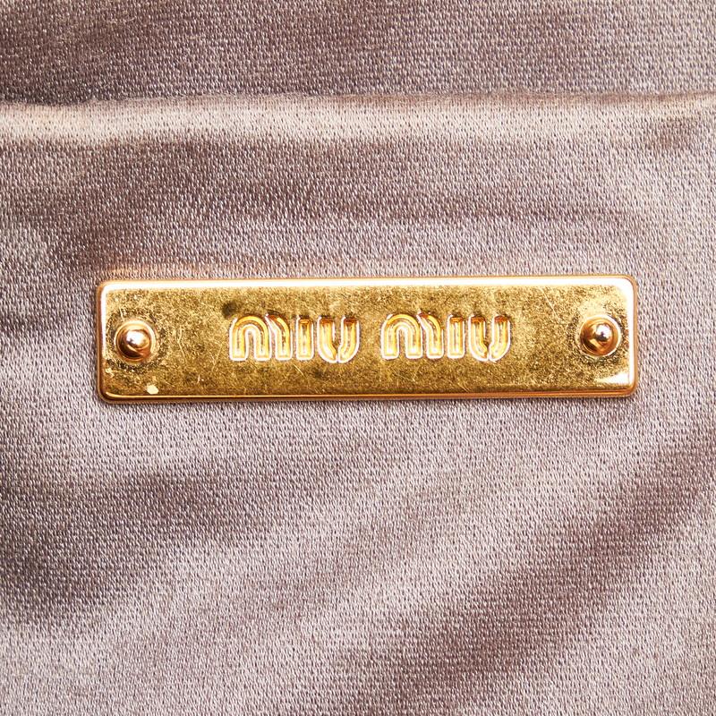 miu ミュウミュウ リボン ベージュ ピンク レザー ハンドバッグ