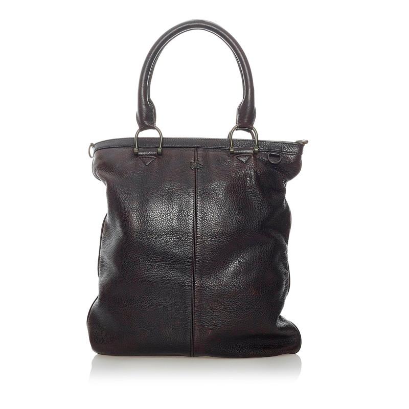 【美品】BURBERRY レザー 2WAY ハンドバッグ ノバチェック ブラウン バーバリー ノバチェック 2wayハンドバッグ PVC レザー ロゴ