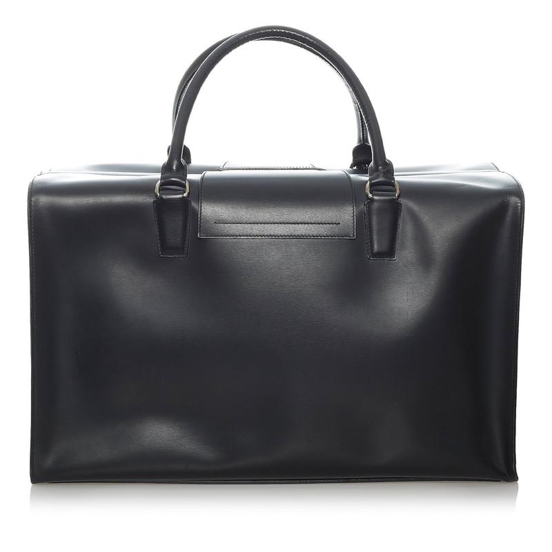 Cartier カルティエ ボストンバッグ ブラック レザー メンズ Cartier カルティエ ボストンバッグ ブラック レザー メンズ