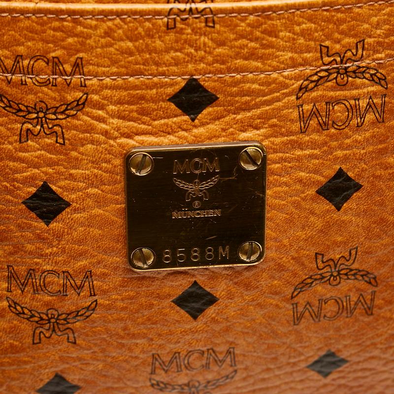 本物 エムシーエム MCM ヴィセトス ショルダーバッグ トートバッグ PVC ブラウン Visetos バッグ 中古 MCM（エムシーエム） エム シー エム ヴィセトス ハンドバッグ