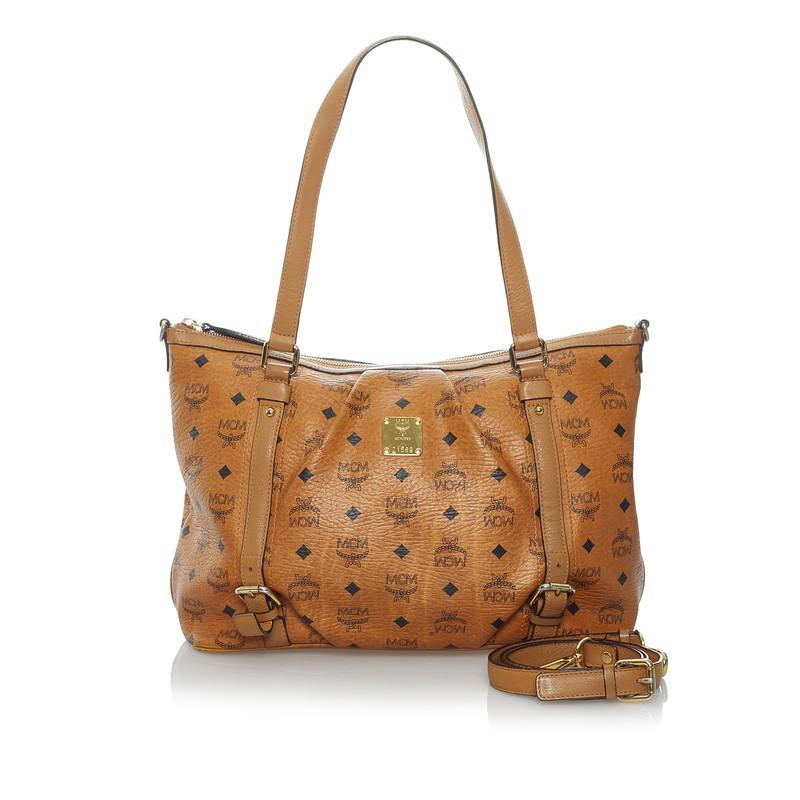 MCM ブラウンレザー ハンドバッグ