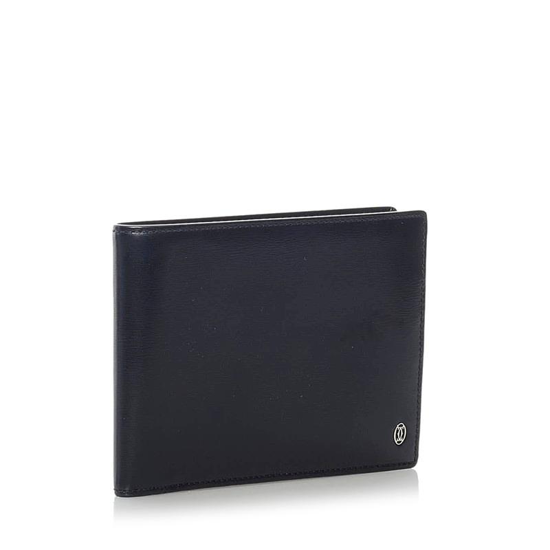 Cartier カルティエ パシャ 二つ折り財布 ブラック レザー Cartier カルティエ パシャ 二つ折り財布 ブラック レザー