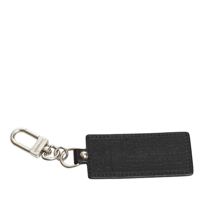 Louis Vuitton ブラックレザー キーホルダー LOUIS VUITTON ブラックレザー キーホルダー