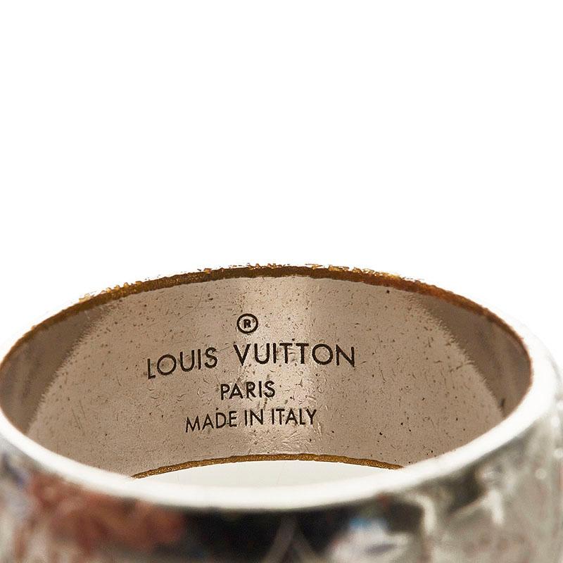 美品 ルイヴィトン モノグラム M62485 リング 指輪 メタル シルバー LOUIS VUITTON ルイ ヴィトン モノグラム リング ペンダント