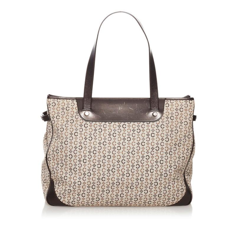 CELINE（セリーヌ） Cマカダム ハンドバッグ ブラウン キャンバス
