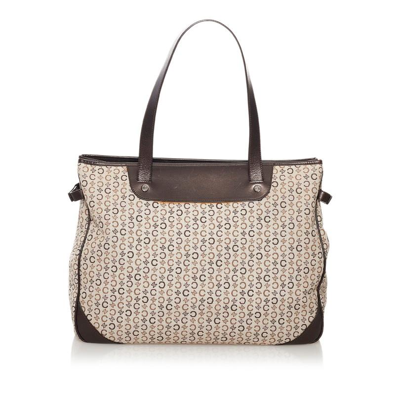 CELINE（セリーヌ） Cマカダム ハンドバッグ ブラウン キャンバス