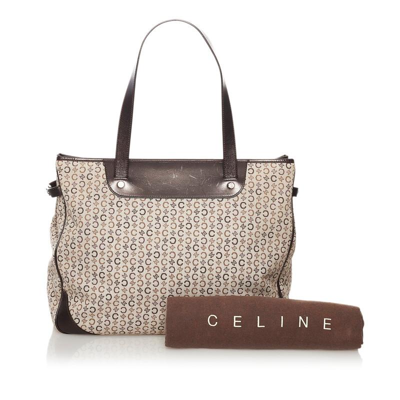 CELINE（セリーヌ） Cマカダム ハンドバッグ ブラウン キャンバス