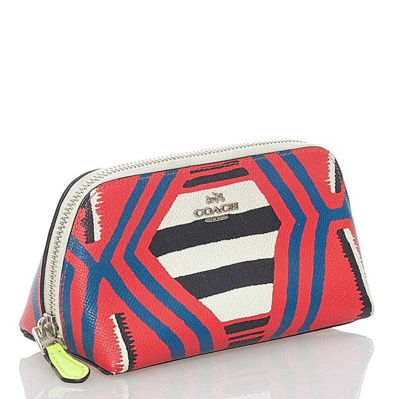 COACH（コーチ） ポーチ 53216 レッド ブルー ブラック ホワイト 