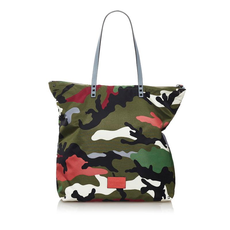 VALENTINO ヴァレンティノ カモフラージュ スタッズ トート