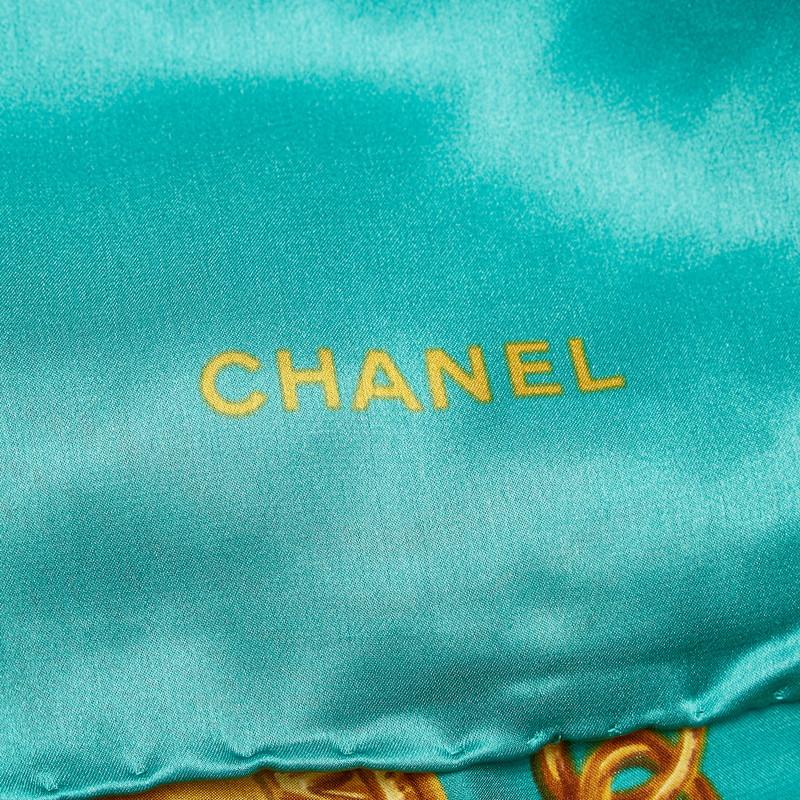 CHANEL（シャネル） ココマーク スカーフ グリーン マルチカラー