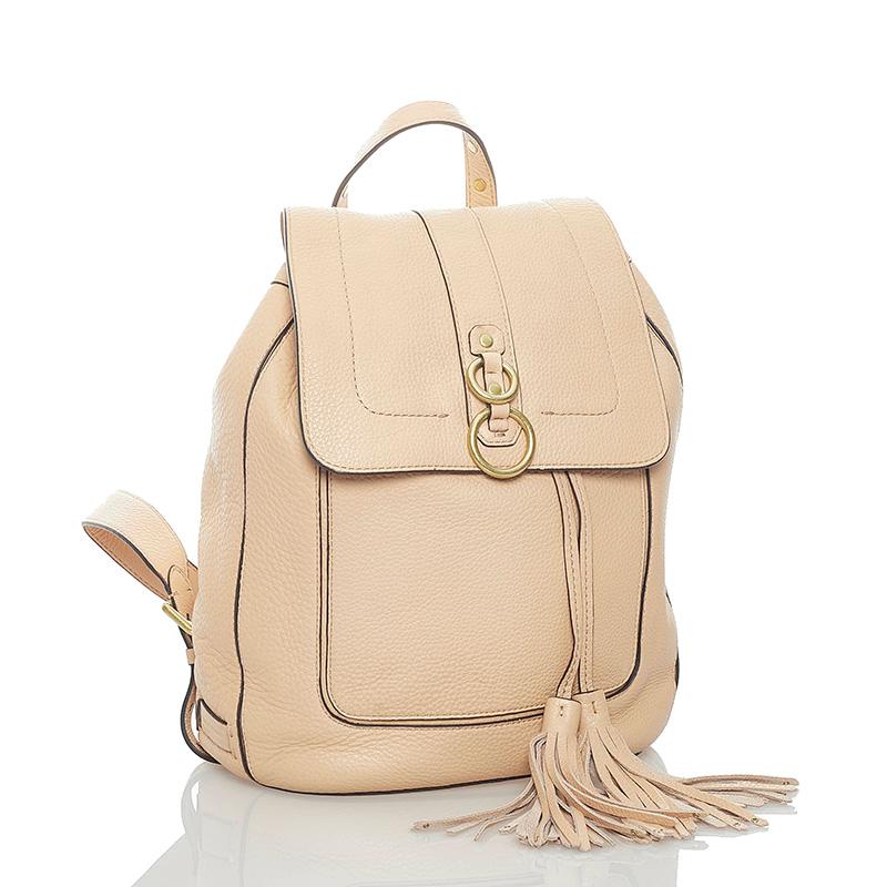 COLE HAAN ベージュ レザー リュック COLE HAAN コールハーン リュック バックパック ベージュ レザー