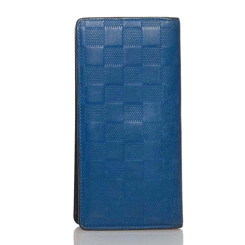美品 ルイヴィトン ダミエ アンフィニ ポルトフォイユ ブラザ 財布 ネイビー LOUIS VUITTON（ルイ・ヴィトン） ルイ ヴィトン ダミエアンフィニ
