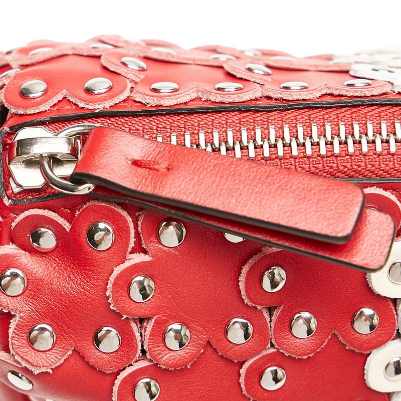 レッドヴァレンティノ フラワー パズル スタッズ チェーン ショルダー