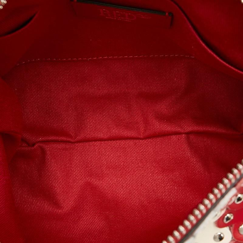 レッドヴァレンティノ フラワー パズル スタッズ チェーン ショルダー