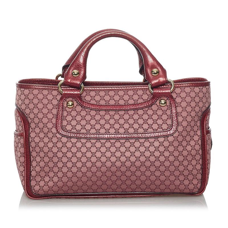 CELINE（セリーヌ） マカダム ブギーバッグ ハンドバッグ ピンク