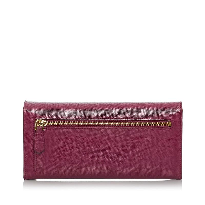 PRADA プラダ サフィアーノ 長財布 1M1037 ピンク レザー レディース 