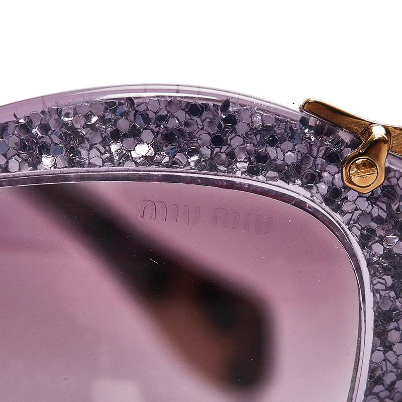 miu ミュウミュウ SMU10N ラメ サングラス パープル ゴールド miu ミュウミュウ SMU10N ラメ サングラス パープル ゴールド