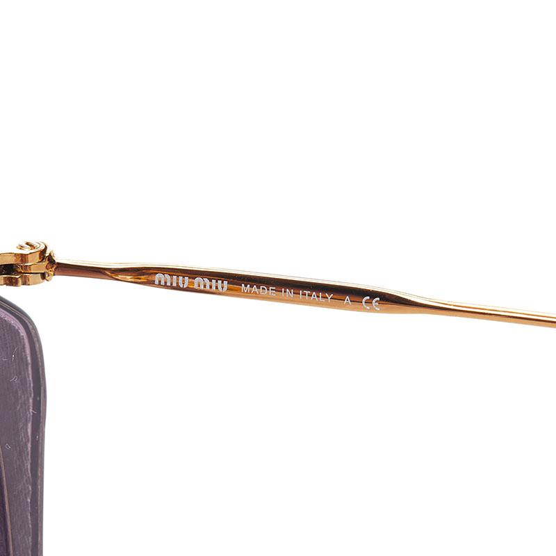 miu ミュウミュウ SMU10N ラメ サングラス パープル ゴールド