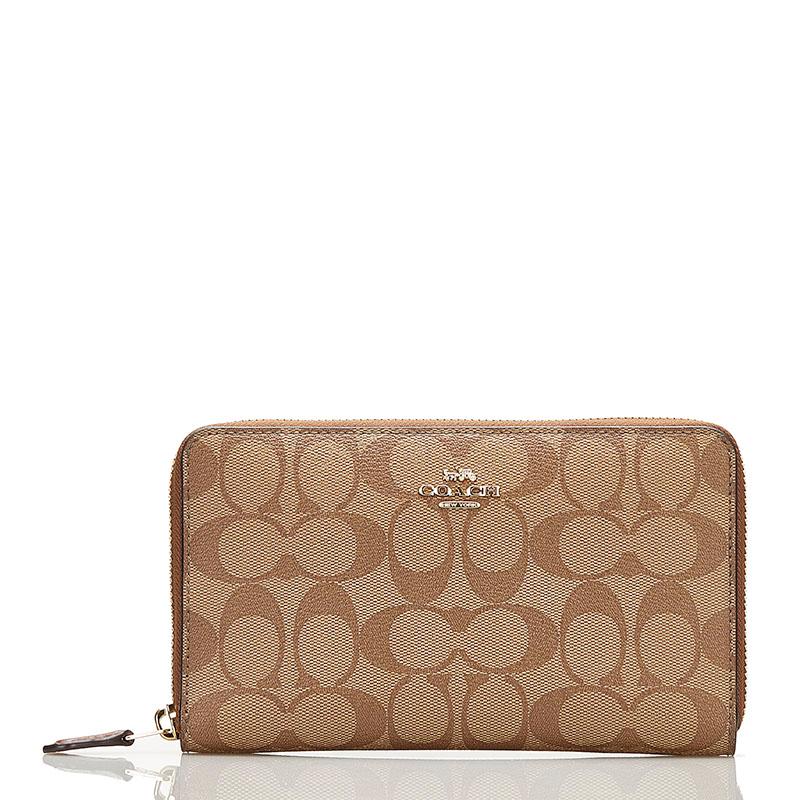 COACH コーチ/シグネチャーラウンドファスナー長財布/B2280/C44**/Aランク/88【中古】 COACH - COACH コーチ/シグネチャーラウンドファスナー長財布/B2280