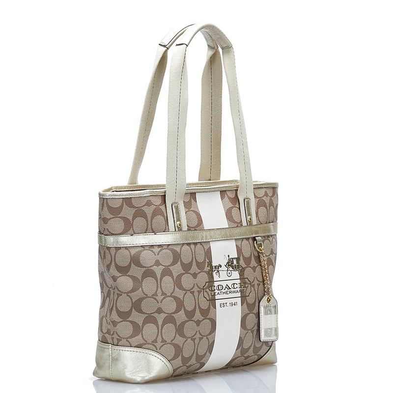 COACH コーチ シグネチャー トートバッグ ショルダーバッグ